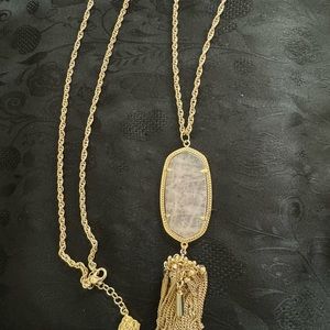 Kendra Long Necklace With The Light Pink Stone - image 1